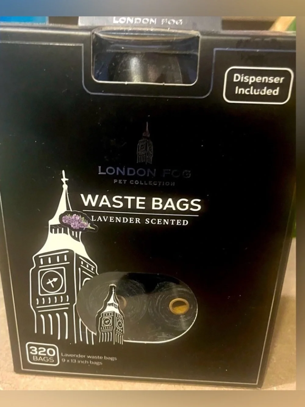 London Fog Dog black accessory and lovely lavender scent pack 🐕‍🦺💙🪻